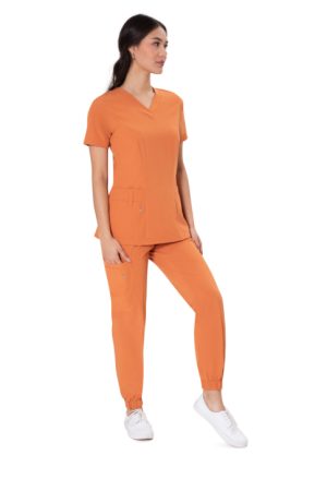 Traje jogger dama repelente terracota (20858)