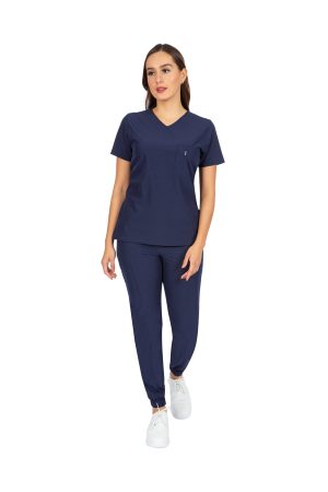 Traje jogger dama repelente marino(20503)