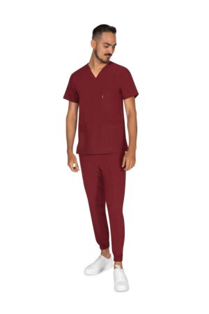 Traje jogger caballero repelente tinto(10604)