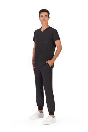Traje jogger caballero repelente negro(105010)