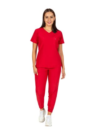 Traje jogger dama repelente rojo (205016)
