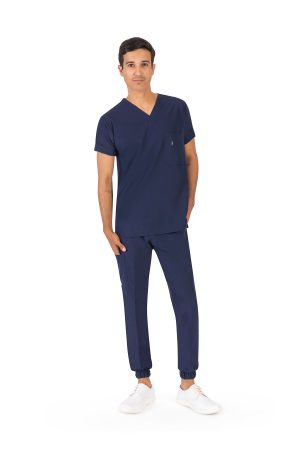 Traje jogger caballero repelente marino(10503)