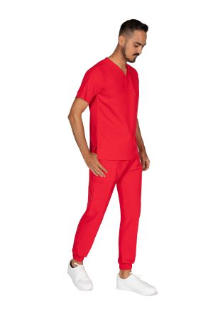 Traje jogger caballero repelente rojo (105016)