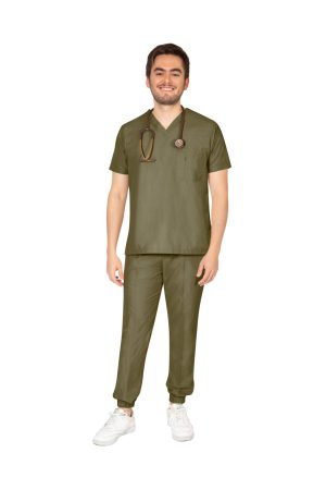OFERTA Traje jogger caballero olivo jaspeado(104018)