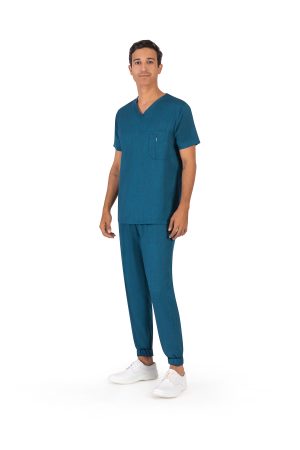OFERTA Traje jogger caballero petroleo jaspeado(104080)