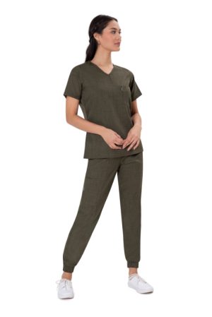 OFERTA Traje jogger dama olivo jaspeado(204018)