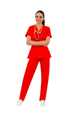 OFERTA Traje quirúrgico dama rojo(201016)