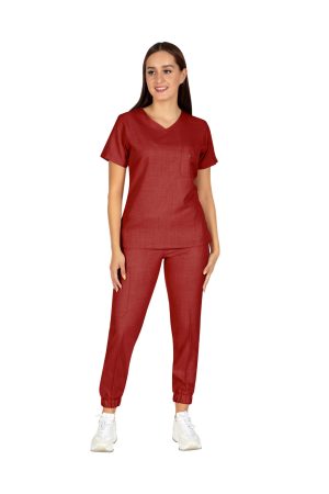 OFERTA Traje jogger dama tinto jaspeado(20404)