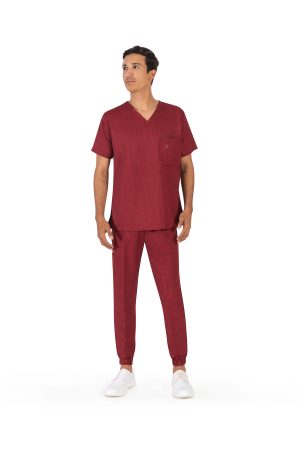 OFERTA Traje jogger caballero tinto jaspeado(10404)