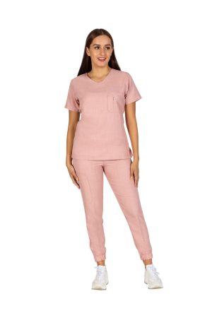 OFERTA Traje jogger dama rosa palo jaspeado(204011)