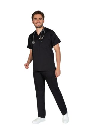 Traje quirúrgico caballero negro(100910)