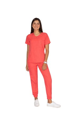 OFERTA Traje jogger dama coral jaspeado(204076)