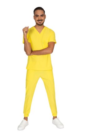 Traje jogger caballero repelente amarillo(105013)